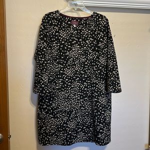 Joules Black Print Tunic Dress Size 14